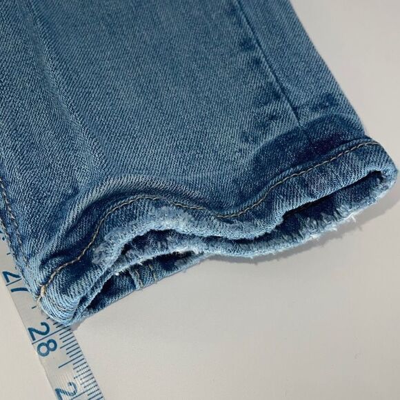 KanCan‎ Womens Distressed Jeans Denim 5 Pocket Stretch Light Wash Blue Size 7/27 - Picture 13 of 13
